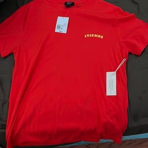 Red logo shirt, Size M, Men’s apparel